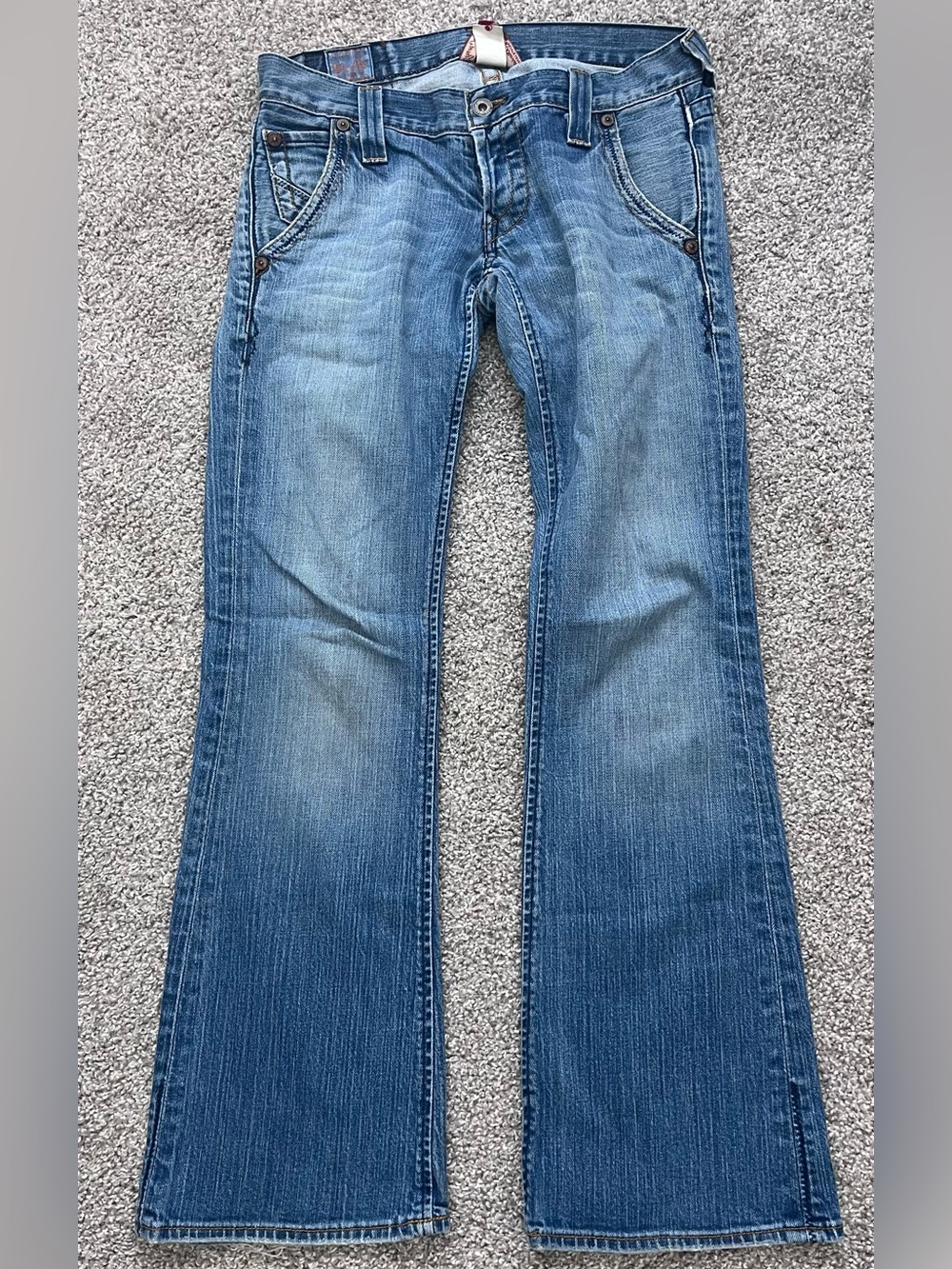 Lucky Brand Lil Maggie Medium Blue Flare Jeans Size 2 Short
